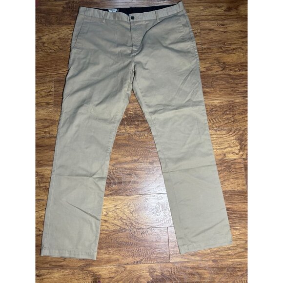 Volcom Corpo Class Mens Brown Straight Leg Polyester Cotton Pants Size 38 - Picture 2 of 8
